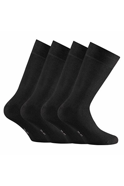 Rohner Basic Unisex Socken, 4er Pack - Bambus, Kurzsocken