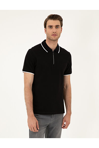 Pierre Cardin 50292632-VR046 Μοντέλο Μαύρο T-shirt σε στενή γραμμή