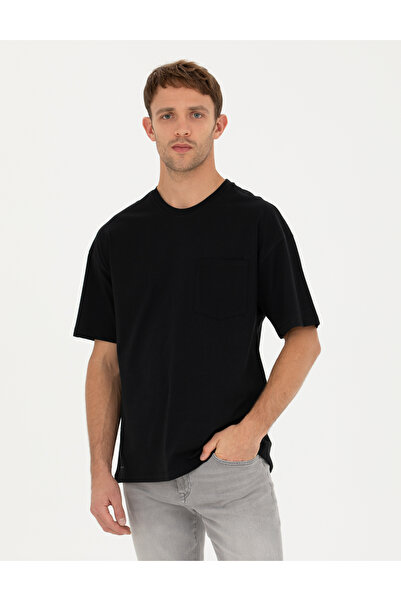 Pierre Cardin Siyah Comfort Fit Tişört 50289362-VR046