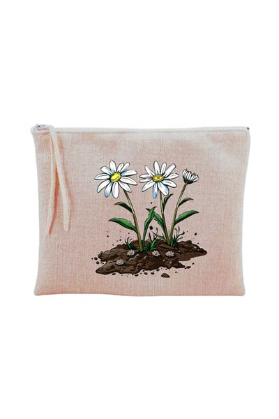 lili hediyelik Τσάντα μακιγιάζ με στάμπα Daisy in the Soil