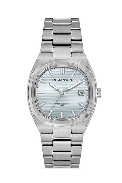 Romanson Square Embossed Dial Men's Wristwatch