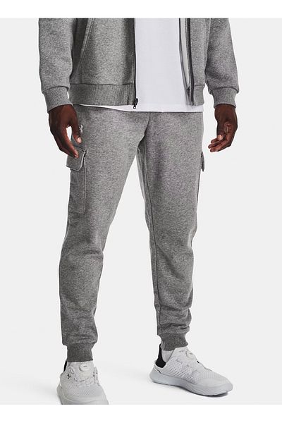 Under Armour Γκρι ανδρικό φούτερ με ελαστική μέση κανονική εφαρμογή 1382134 -026 UA Rival Fleece Cargo J