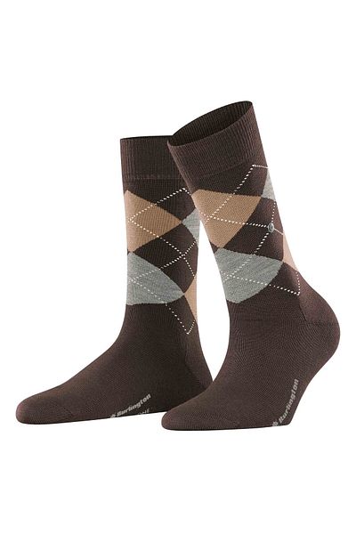 Burlington Damen Socken MARYLEBONE - Kurzstrumpf, Rautenmuster, Onesize