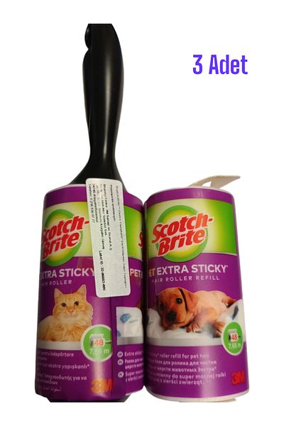 Scotch Brite Lint Collector 48 + 48 Refills 3 Pieces