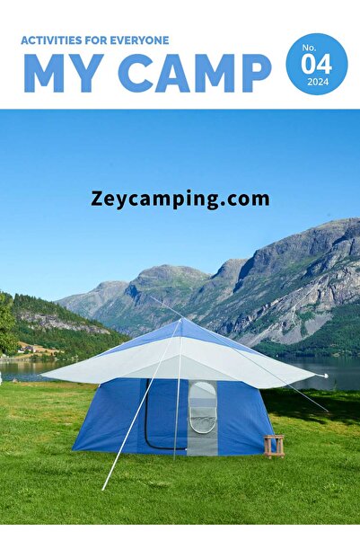 Tunç Çadır İki Oda Bir Salon + Mutfaklı Kamp Çadırı Mavi