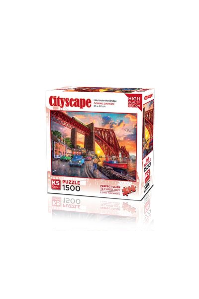 Ks Games Forth Bridge at Sunset 1500 Piece Puzzle
