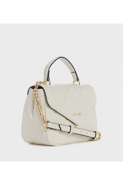 Nine West Women's White Mirabella Top Handle Flap Satchel Bag