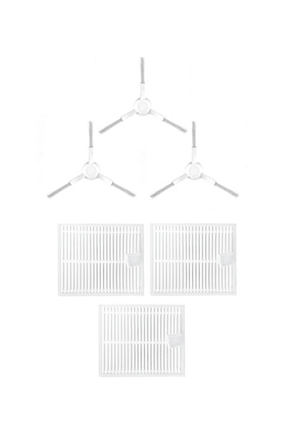 Roborge مجموعة قطع غيار متوافقة مع المكنسة الكهربائية الروبوتية Xiaomi Mijia 3C Plus مكونة من 6 قطع