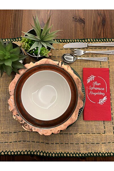 kidspartim منديل نادل أحمر مذهّب باللون الفضي، 16 قطعة