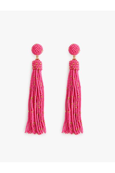 Koton Beaded Abstract Earrings - Dangle Design