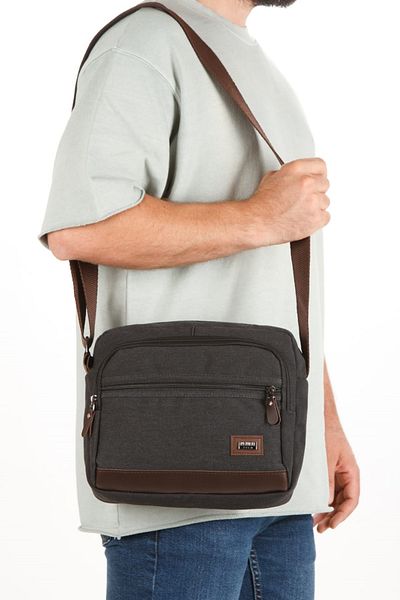 By Hakan Newish Polo 2190 Canvas Shoulder And Messenger Τσάντα Μαύρη