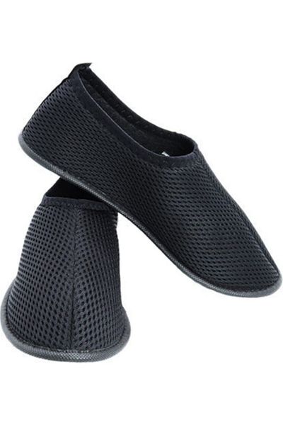 Yasir Black Booties - Size 43, Non-Slip Sole, Hajj and Umrah Booties, Mesh