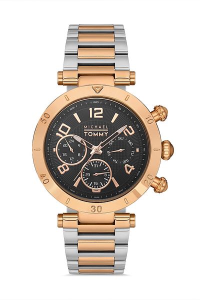 MICHAEL TOMMY Men's Steel Wrist Watch - Mt-20276G-Crbsy83