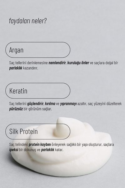 MAGNETİC PLASMA Hair Mask with Keratin and Milk Protein for Dry, Damaged, Chemical Processed Hair - 250ml