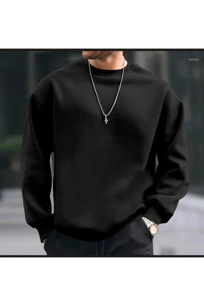 Shine Stone طاقم الرقبة البلوز سميكة كبيرة الحجم