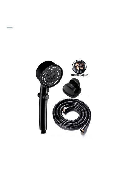 Kandemirler yapi malzemeleri Siyah Duş Telefonu Seti Turbo Başlık Tasaruuflu