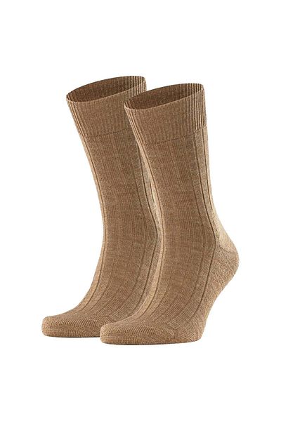 FALKE Herren Socken 2er-Pack – Teppich in Schuh, Merinovolles, Unifarben
