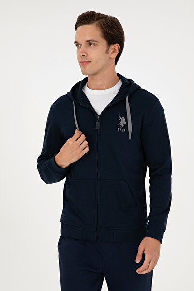 U.S. Polo Assn. Ανδρική πλεκτή ζακέτα Navy Blue 50289028-VR033