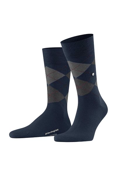 Burlington Herren Socken EDINBURGH – Rautenmuster, Rautenmuster, Clip, Einheitsgröße, 40–46