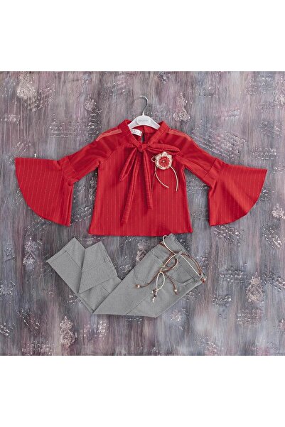 Giulietta Kids Bluz Pantolun 2'li Takım Kırmızı