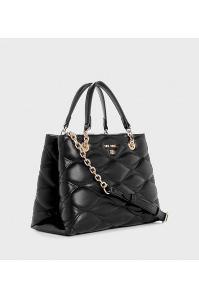 Nine West Women's Black Leini Small Satchel Bag Bag