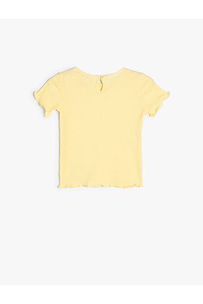 Koton Crew Neck Ribbed Cotton Short Sleeve T-Shirt