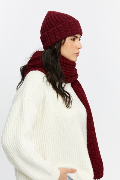 Aghilo Women's Thessaloniki Knitted Scarf and Beret Set