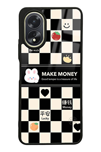 Spoyi Oppo A38 Make Money Tasarımlı Glossy Telefon Kılıfı