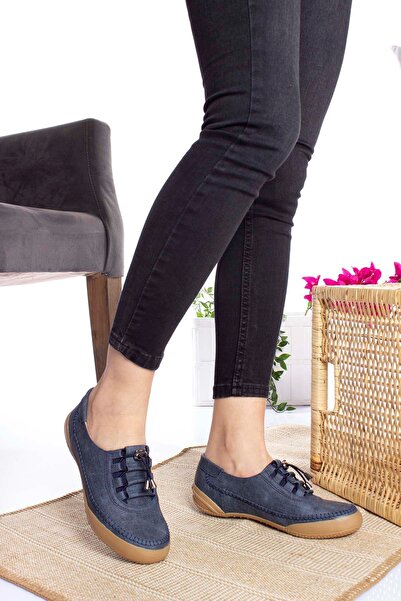 Aymer Ortopedik Ped Lacivert Kot Kadın Ayakkabı