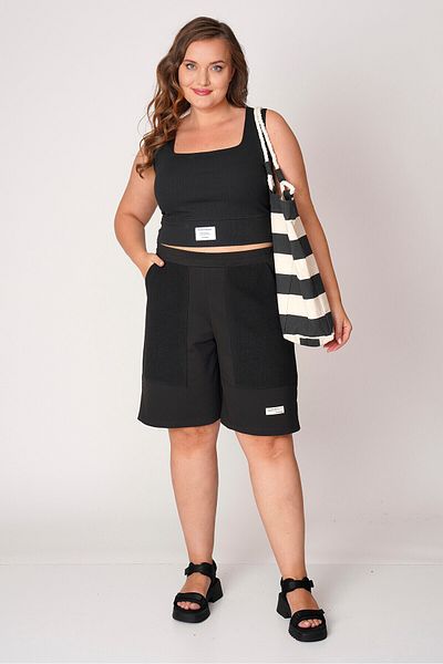 Büyük Moda Effect Towel Shorts