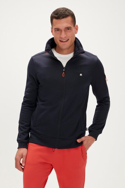 Bad Bear المزيد من سويت شيرت Bear Full-Zip Hoodie باللون الأزرق الداكن للرجال