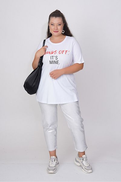 Büyük Moda Cotton Slogan T-Shirt