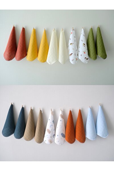 runbaby 20 قطعة من قماش الموسلين Run Baby - مجموعة مناديل فم الطفل وقماش العرق