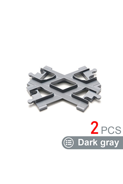 Choice17 قطعتان من كتل المباني الكبيرة باللون الرمادي الداكن، إشارات مرور الق...