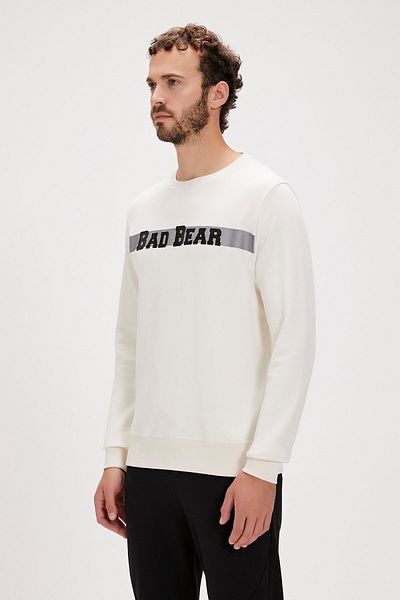 Bad Bear Reflect Bear Crewneck Marshmallow White Men's Sweatshirt