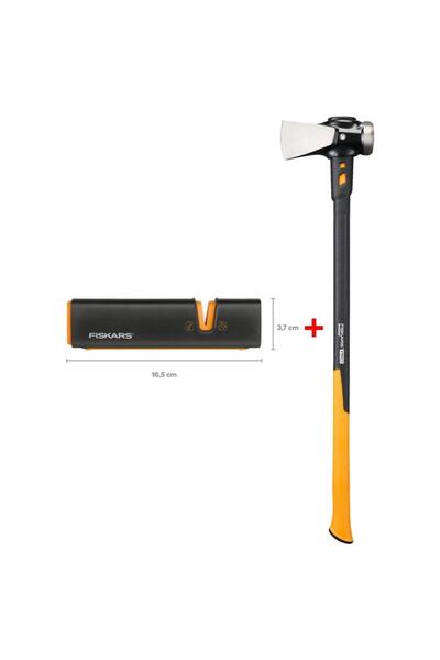 FiSKARS Yarma ve Vurma Baltası Xxl 8lb/36 + Balta ve Bıçak Bileyici