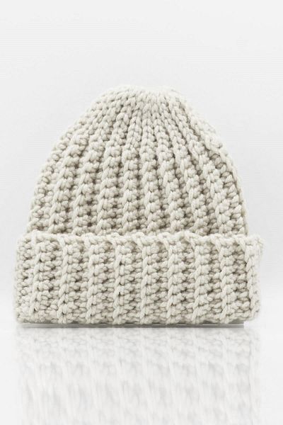 Külah Hand Made Hand Knitted Wool Beret-stone