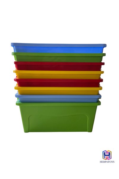 HerpaToys Colorful Toy Box - Storage Box, 32 Compartments.
