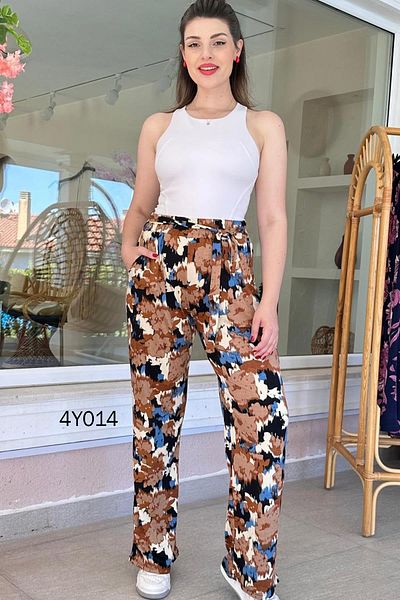 İnce Topuk Viscose Combed Cotton Trousers - 4y014 Model