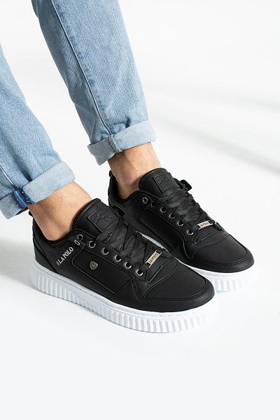 L.A Polo Men's Black Color White Sole Casual Sneaker Shoes