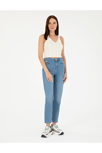 Pierre Cardin Light Blue Mom Fit Jean Trousers 50292459-Vr003