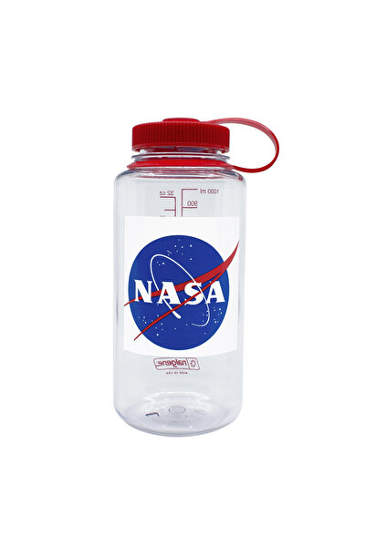 NALGENE 32oz Wm Clear / Red Cap Nasa Limited Edition Tritan Suluk