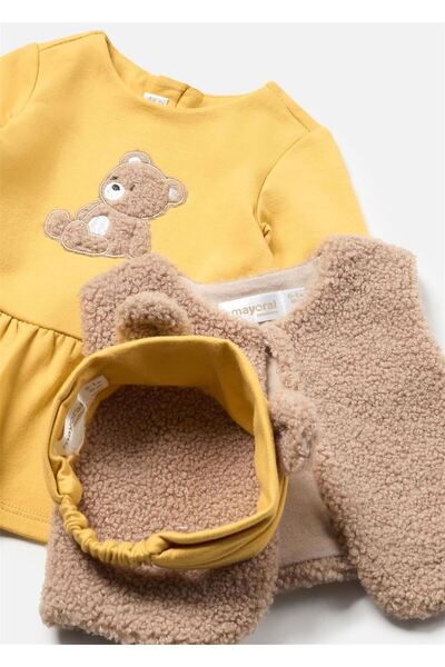 MAYORAL Baby Girl 3-Piece Set with Yellow Hair Band - 2807