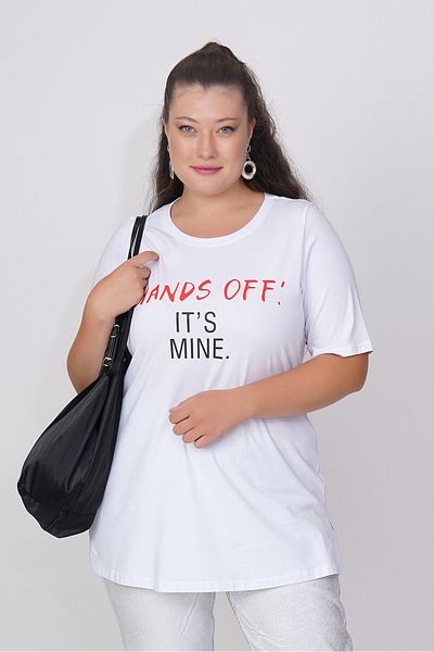 Büyük Moda Cotton Slogan T-Shirt