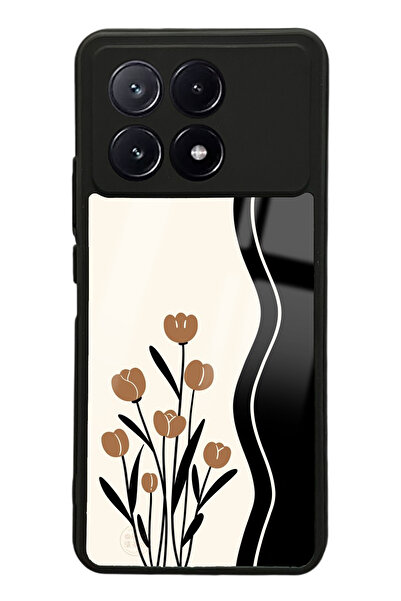 Spoyi Xiaomi Poco X6 Pro Çiçek Motif Tasarımlı Glossy Telefon Kılıfı