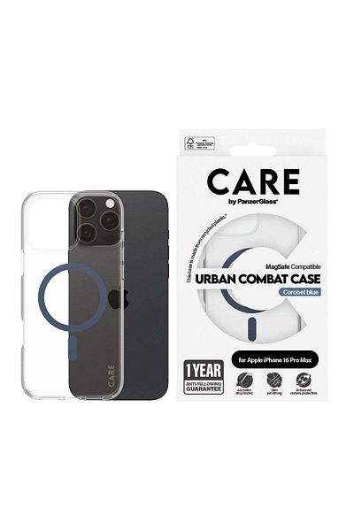 PanzerGlass CARE by PanzerGlass iPhone 16 Pro Max الرائد القتالي الحضري MagSafe - Mavi Kılıf