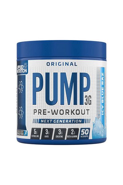 applied nutrition مضخة 3 جرام، منتج أصلي قبل التمرين Ice Blue Raz 375 جرام