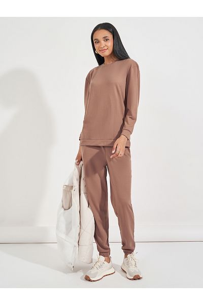 Styli Regular Fit Sweatshirt & Cuffed Joggers Co-Ords