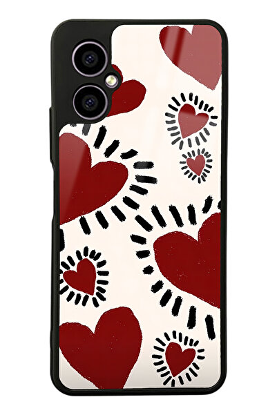 Spoyi Omix X3 Brush Heart Tasarımlı Glossy Telefon Kılıfı