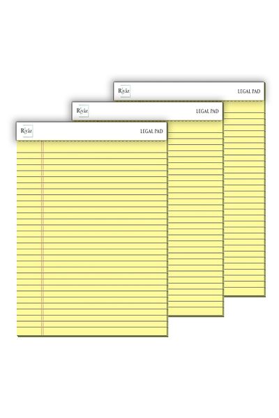 riyaz 3 Legal Pads - for Notepad, Notepad and Notebook, 50 Sheets, Wide Range of Lines